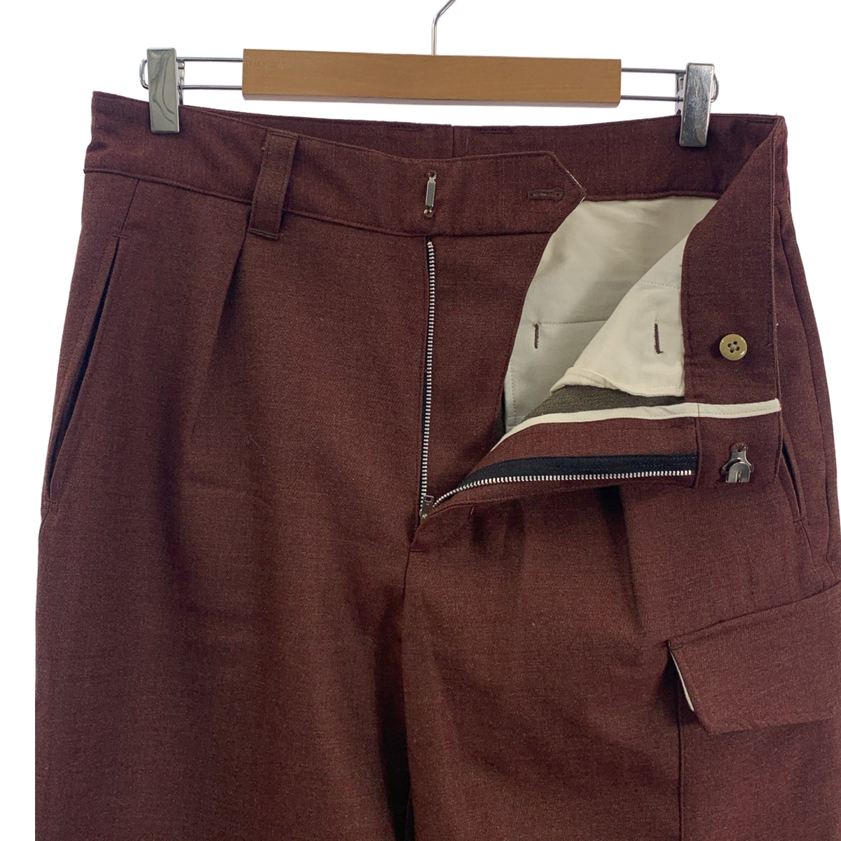 FENDART 軍官正裝工裝褲，羊毛，酒紅色，男款，40 碼