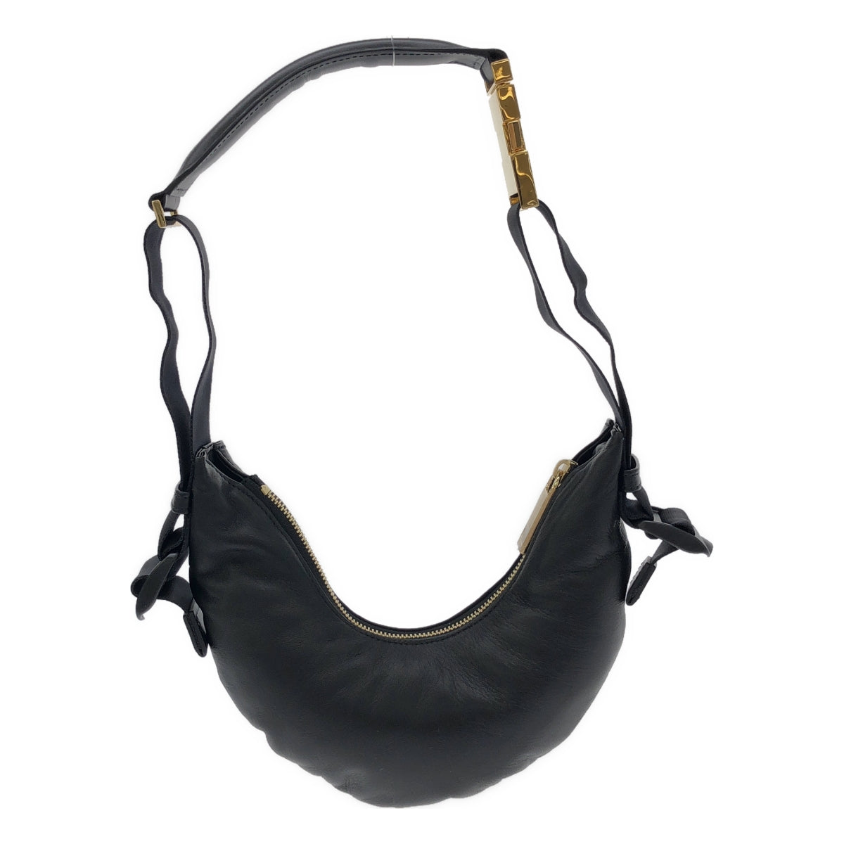 【미품】 sacai / 사카이 | 2023SS | Neck Pillow Bag / 로고 가죽 숄더백 | 블랙 | 여성