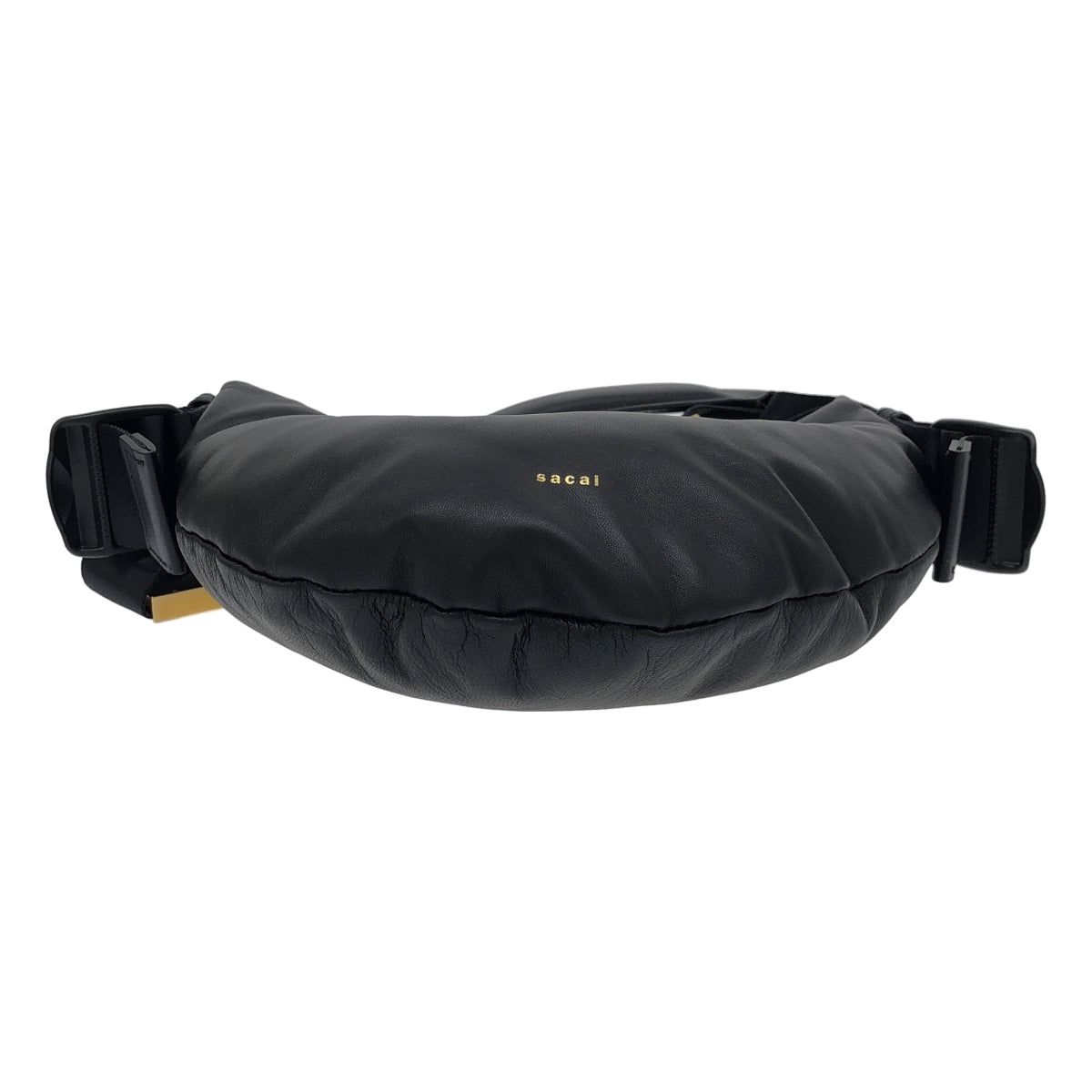 【미품】 sacai / 사카이 | 2023SS | Neck Pillow Bag / 로고 가죽 숄더백 | 블랙 | 여성