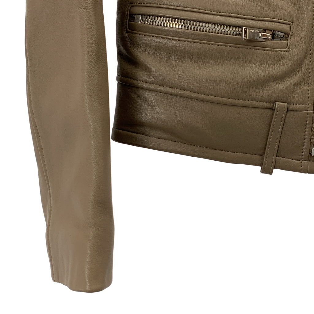 【成色極佳】Upper Hights | 羊皮雙排扣騎手外套 | 2碼 | 棕色 | 女款