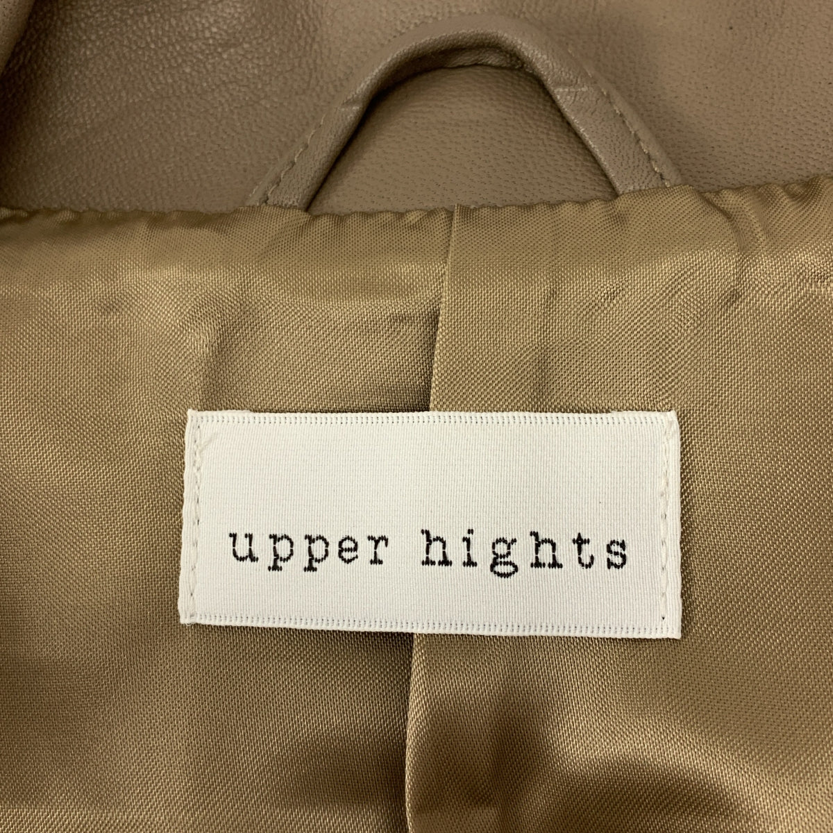 【成色極佳】Upper Hights | 羊皮雙排扣騎手外套 | 2碼 | 棕色 | 女款
