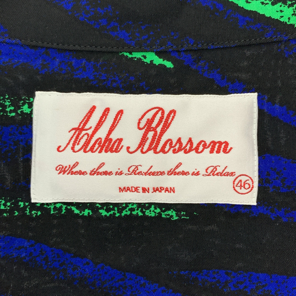 Aloha Blossom / 알로하 블로섬 | OKINAWA ZILLA / 레이온 총 무늬 오픈 컬러 오버 셔츠 | 46 | 남성