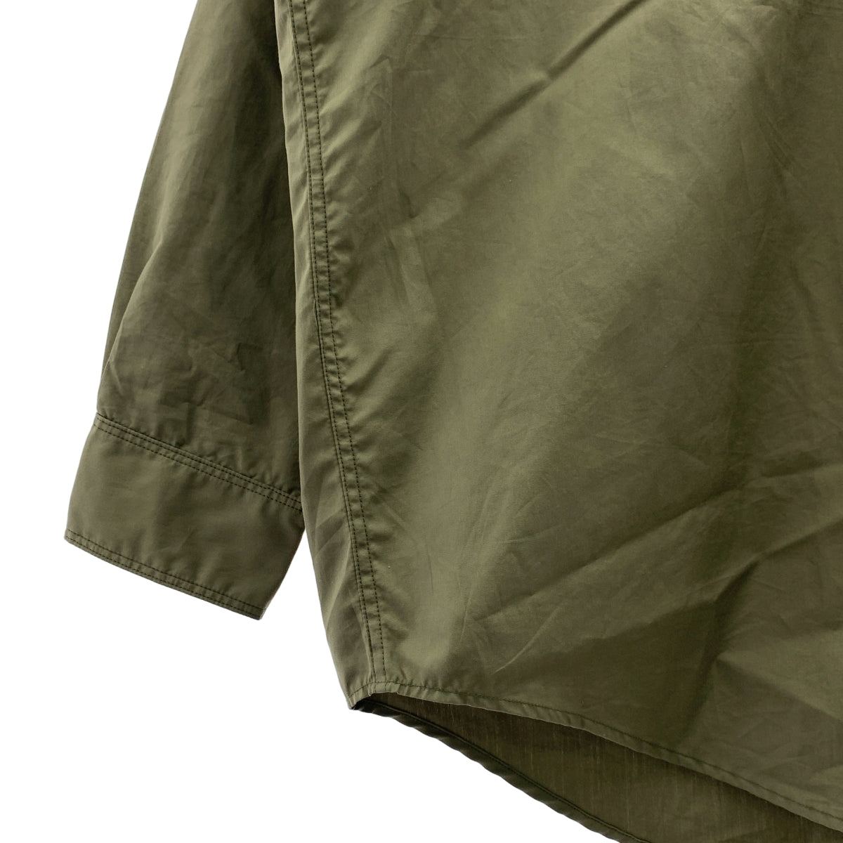 MARKAWARE / マーカウェア | 2024SS | ULTRA LIGHT ALL WEATHER CLOTH LONG TENT SHIRT ウルトラライトオールウェザークロスロングテントシャツ | 2 | カーキ | メンズ