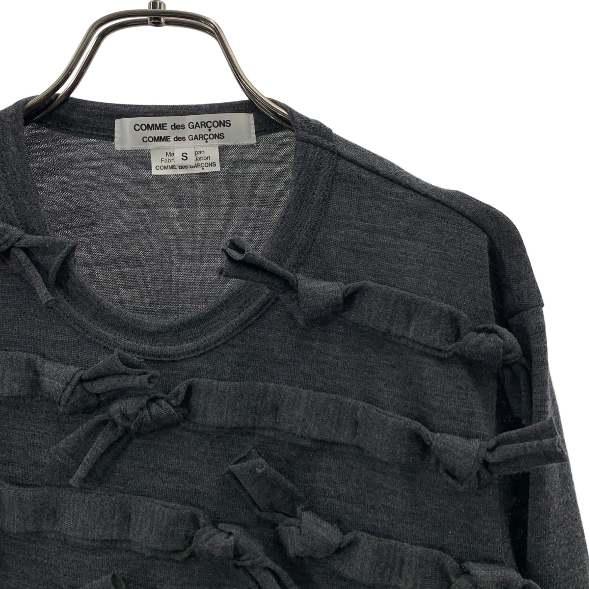 COMME des GARCONS COMME des GARCONS / 콤콤 | 2025AW | 울 리본 하이 게이지 니트 | S |