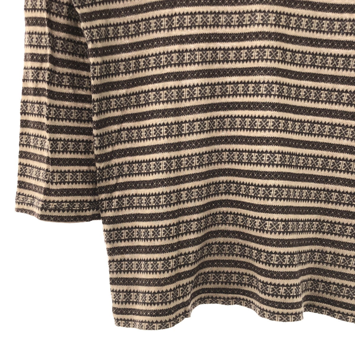 NUMBER NINE / Number Nine? | 08SS BIRDS cotton cashmere fair isle border jacquard 3/4 sleeve cut and sew | 3 | Men's