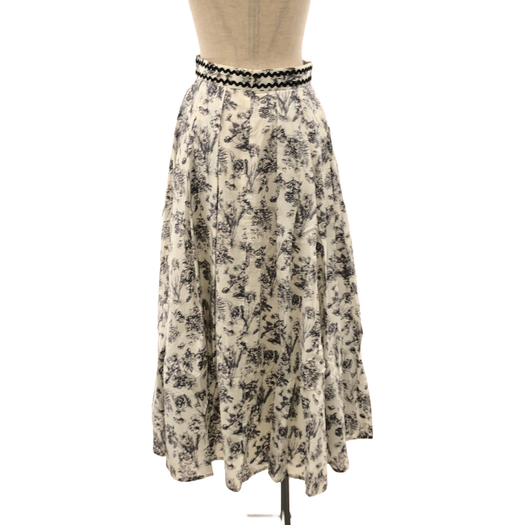 【美品】  SEVEN TEN by MIHO KAWAHITO / セブンテンバイミホカワヒト | 2024SS | トワルドジュイプリント スカート | S | ブラック | レディース