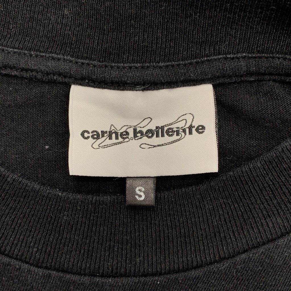 Carne Bollente / カルネボレンテ | コットン エンブロイダリー ロングスリーブ カットソー | S | ブラック | メンズ