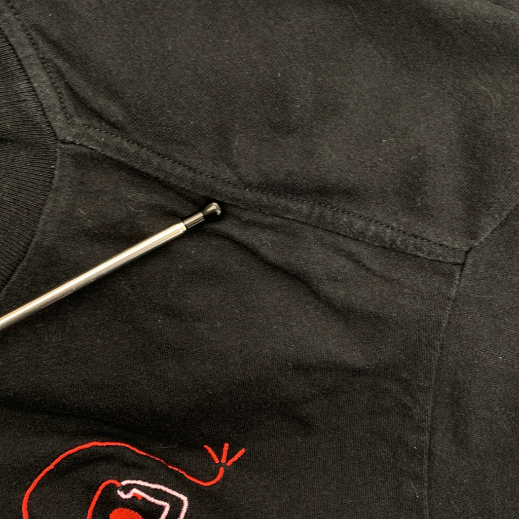 Carne Bollente / カルネボレンテ | コットン エンブロイダリー ロングスリーブ カットソー | S | ブラック | メンズ