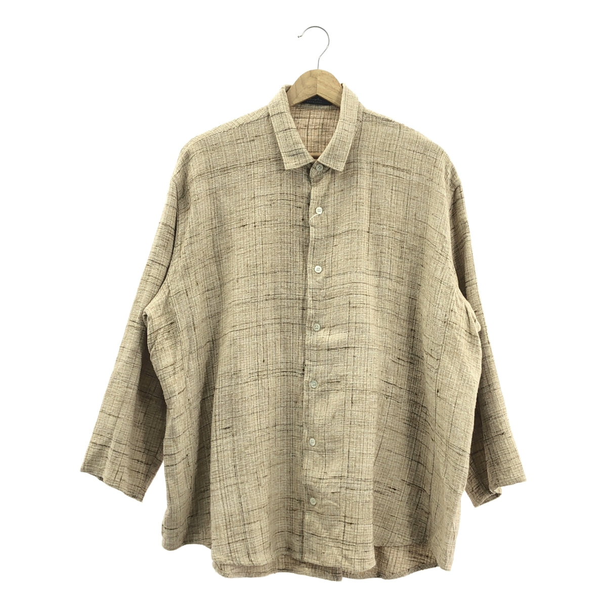 semoh | 寬版絲質長袖襯衫 | 2 碼 | 自然色 | 男款