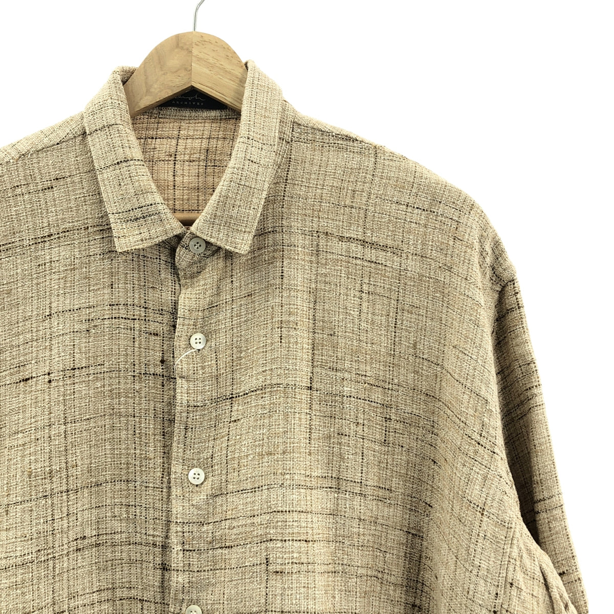 semoh | 寬版絲質長袖襯衫 | 2 碼 | 自然色 | 男款