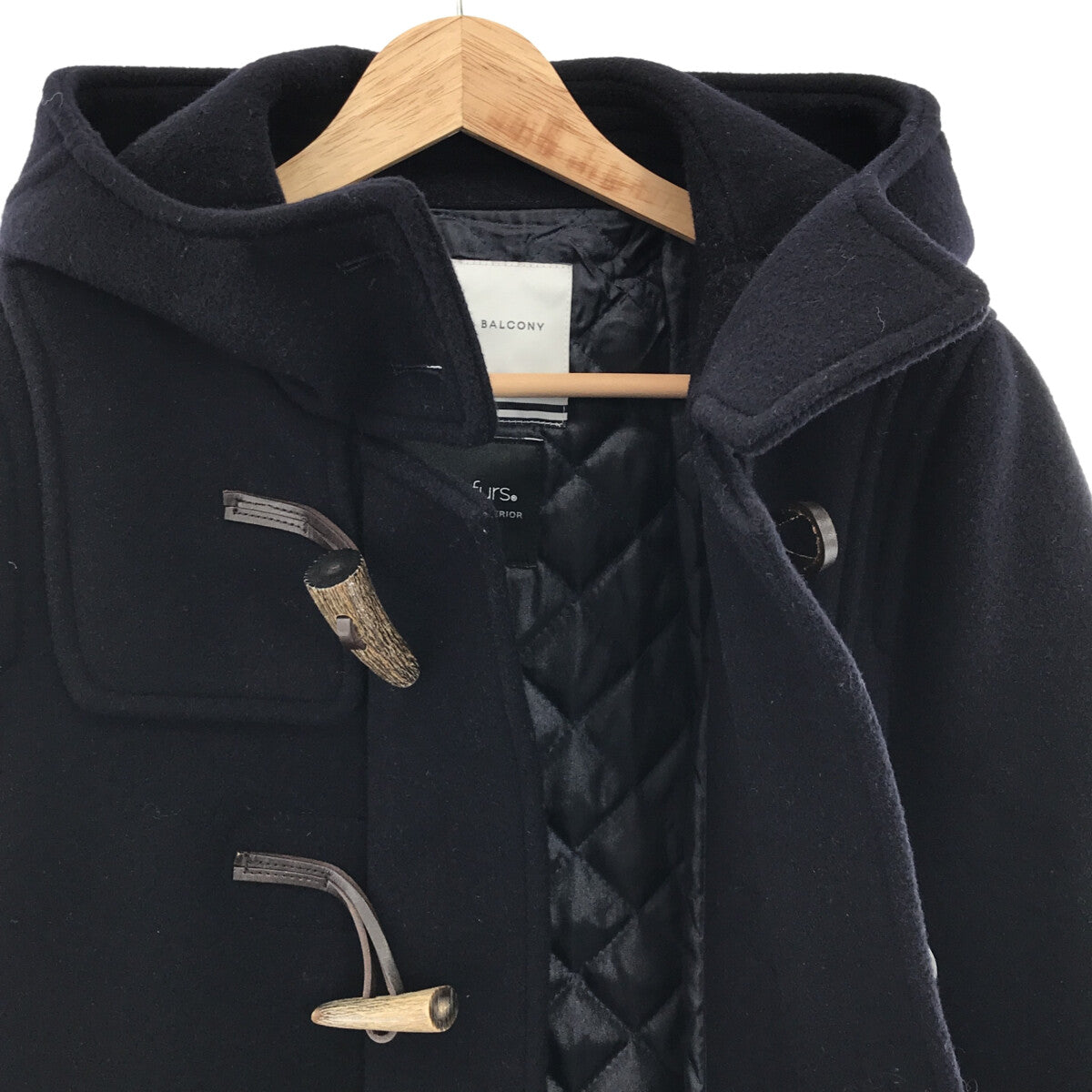 【売れ筋】 Border ネイビー｜レディース ダッフルコート sagafurs BALCONY at ジャケット・アウター