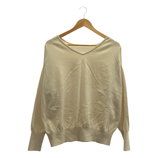 [Good Condition] NOBLE | 2023AW | Nuance Cut Knit Long Sleeve Pullover | F | Beige | Women's