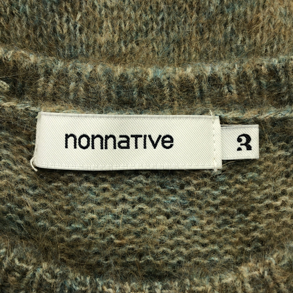 nonnative / ノンネイティブ | 2024AW | WORKER SWEATER KID MOHAIR/W/N/P YARN キッドモヘア ワーカー ニット セーター | 3 | メンズ