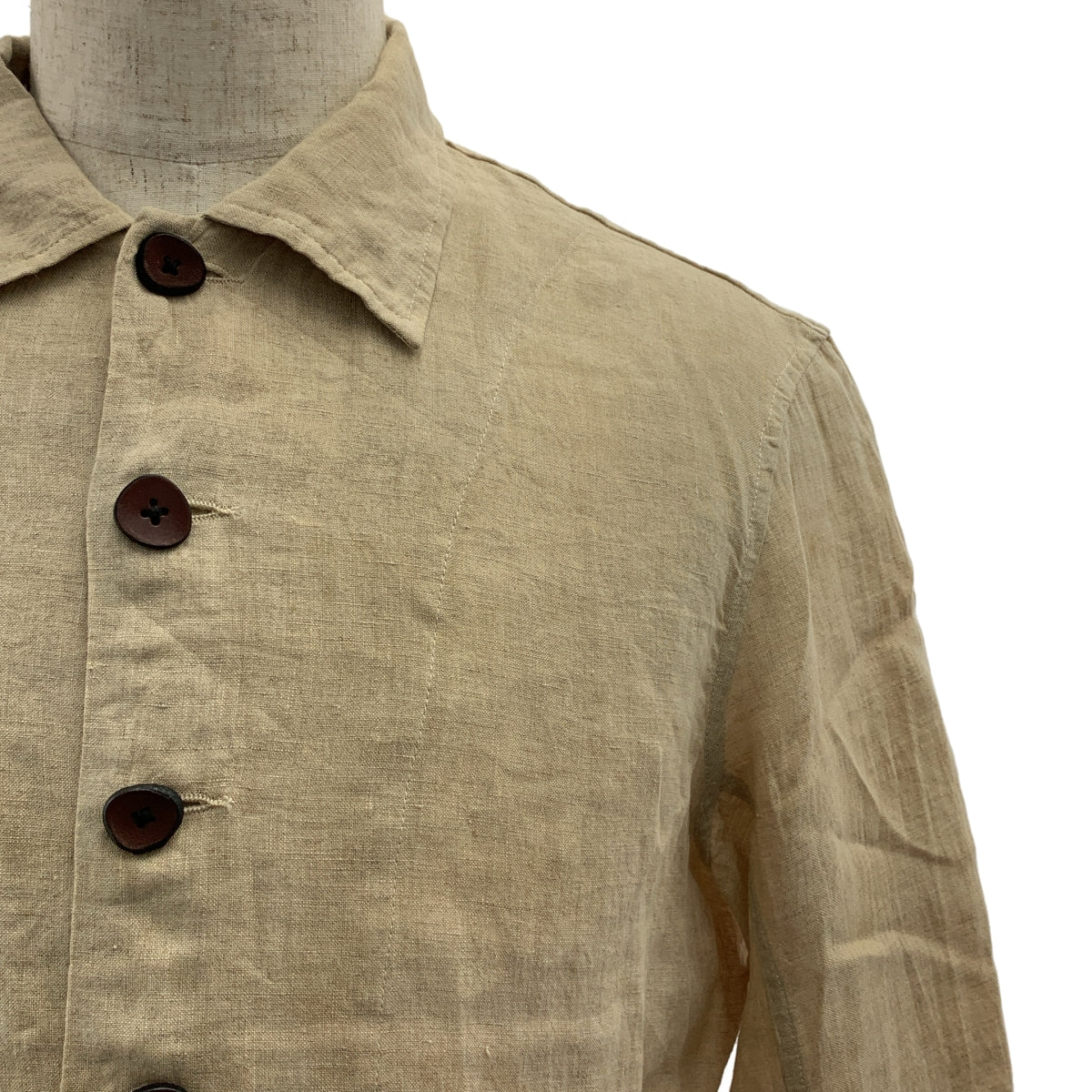 Peng Tai / ペンタイ | linen shirt / リネン レギュラーカラー オーバー シャツ | 48 | メンズ