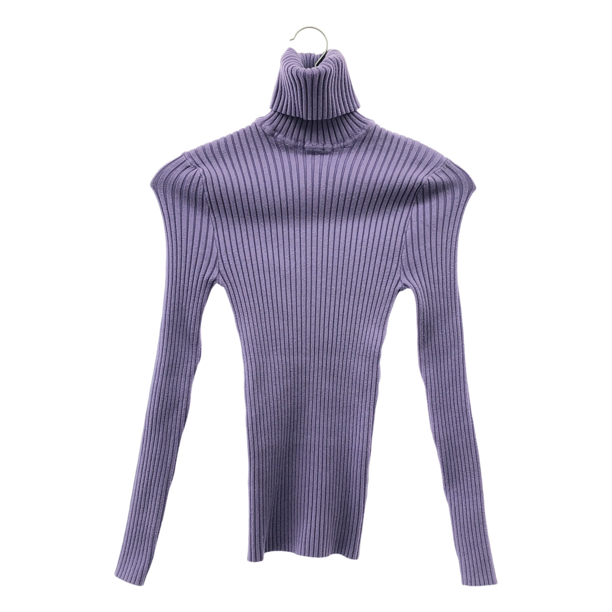 GIU GIU / 지우지우 | 리브 터틀넥 니트 | M | 보라색 | 여성