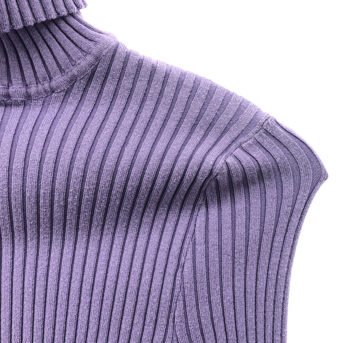 GIU GIU / 지우지우 | 리브 터틀넥 니트 | M | 보라색 | 여성