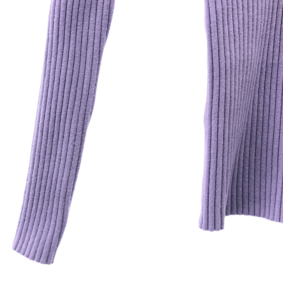 GIU GIU / 지우지우 | 리브 터틀넥 니트 | M | 보라색 | 여성