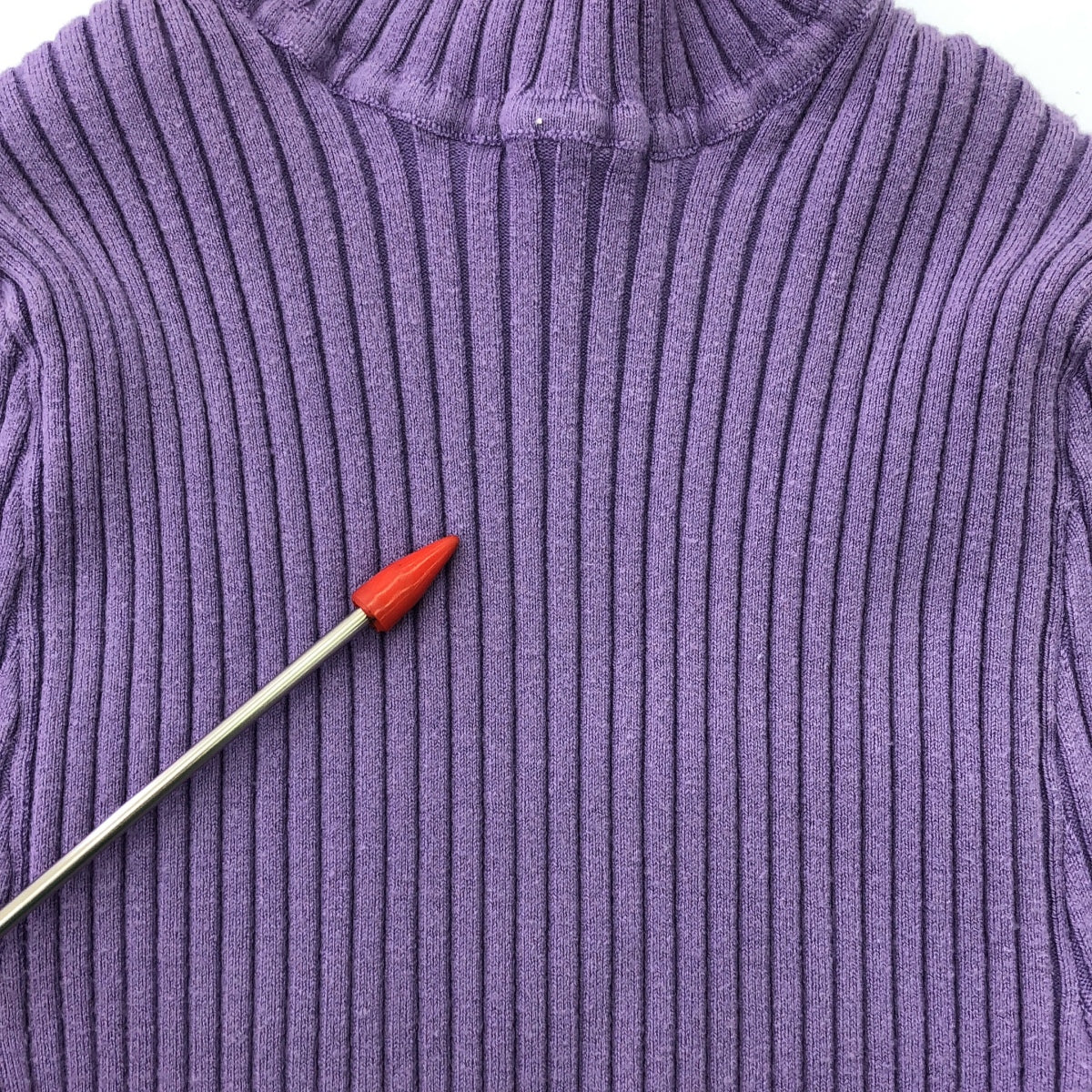 GIU GIU / 지우지우 | 리브 터틀넥 니트 | M | 보라색 | 여성