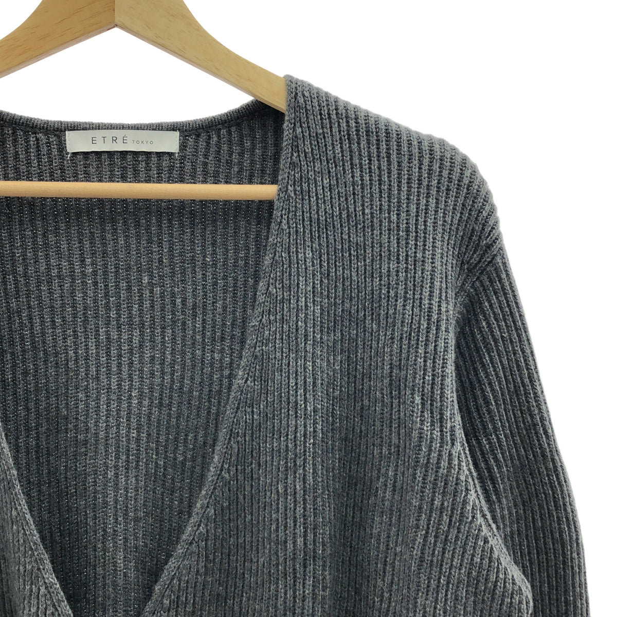 ETRE TOKYO / エトレトウキョウ | 2023AW | カシュクールニットプルオーバー | F | グレー | レディース