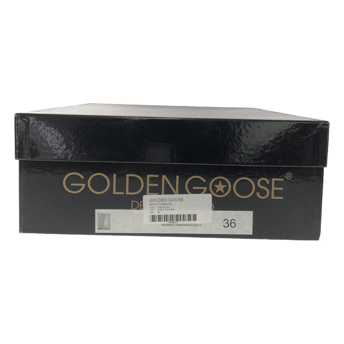 GOLDEN GOOSE / 골든구스 | CHARLIE LEATHER 빈티지 가공 가죽 롱 부츠 | 36 | 블루 | 여성