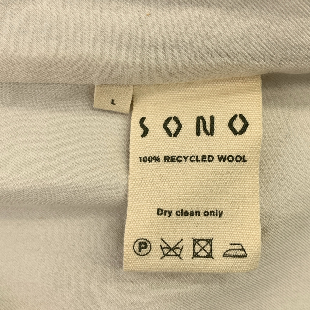 【美品】  SONO / ソノ | JURI JACKET / ウール オーバーシルエット シングルブレスト ジャケット / 総裏地 | L | black | メンズ