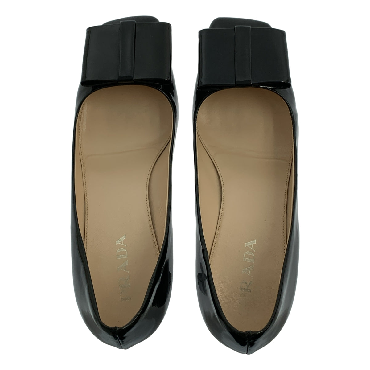 PRADA / プラダ | パテントレザー リボン ヒールパンプス | 36 1/2 | レディース