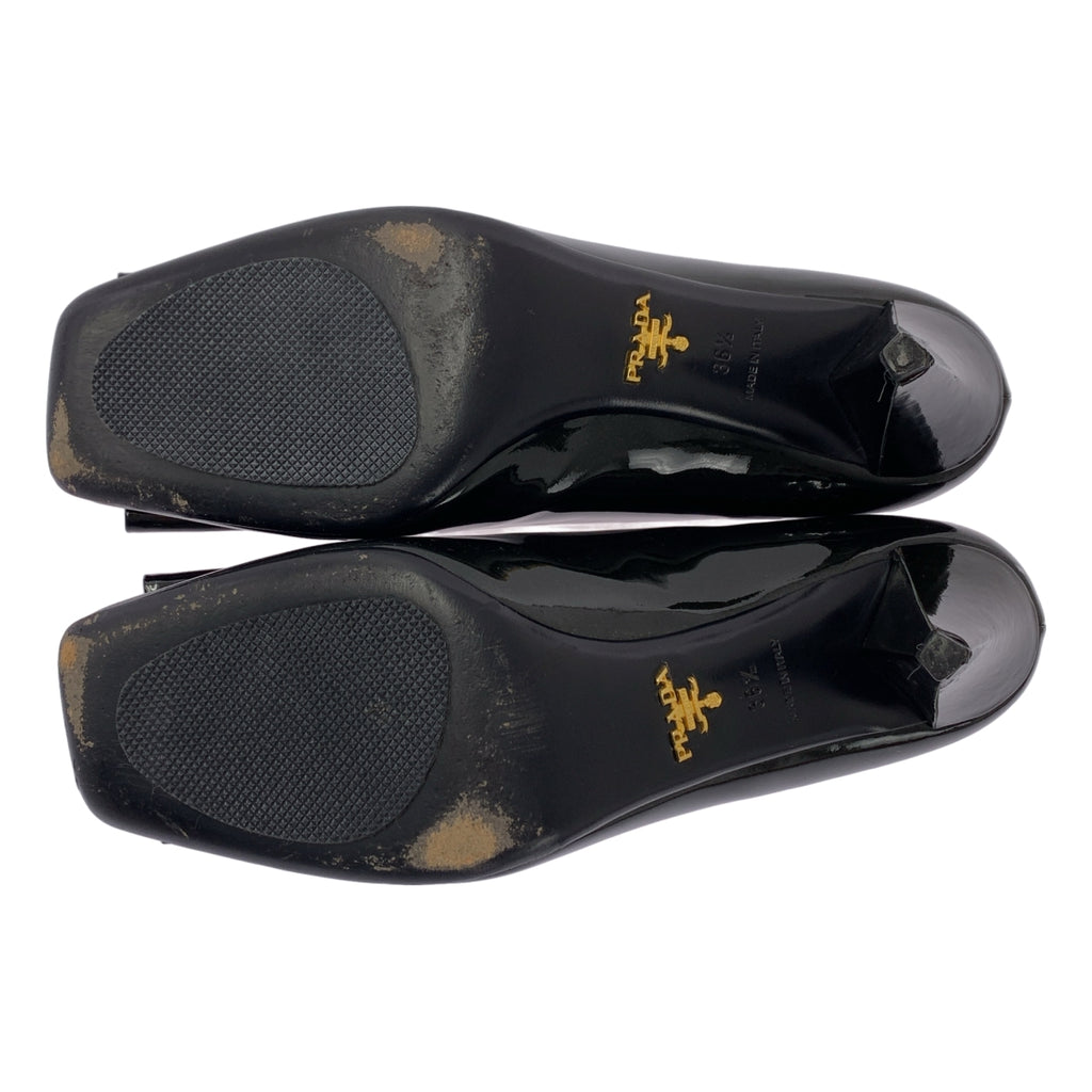 PRADA / プラダ | パテントレザー リボン ヒールパンプス | 36 1/2 | レディース