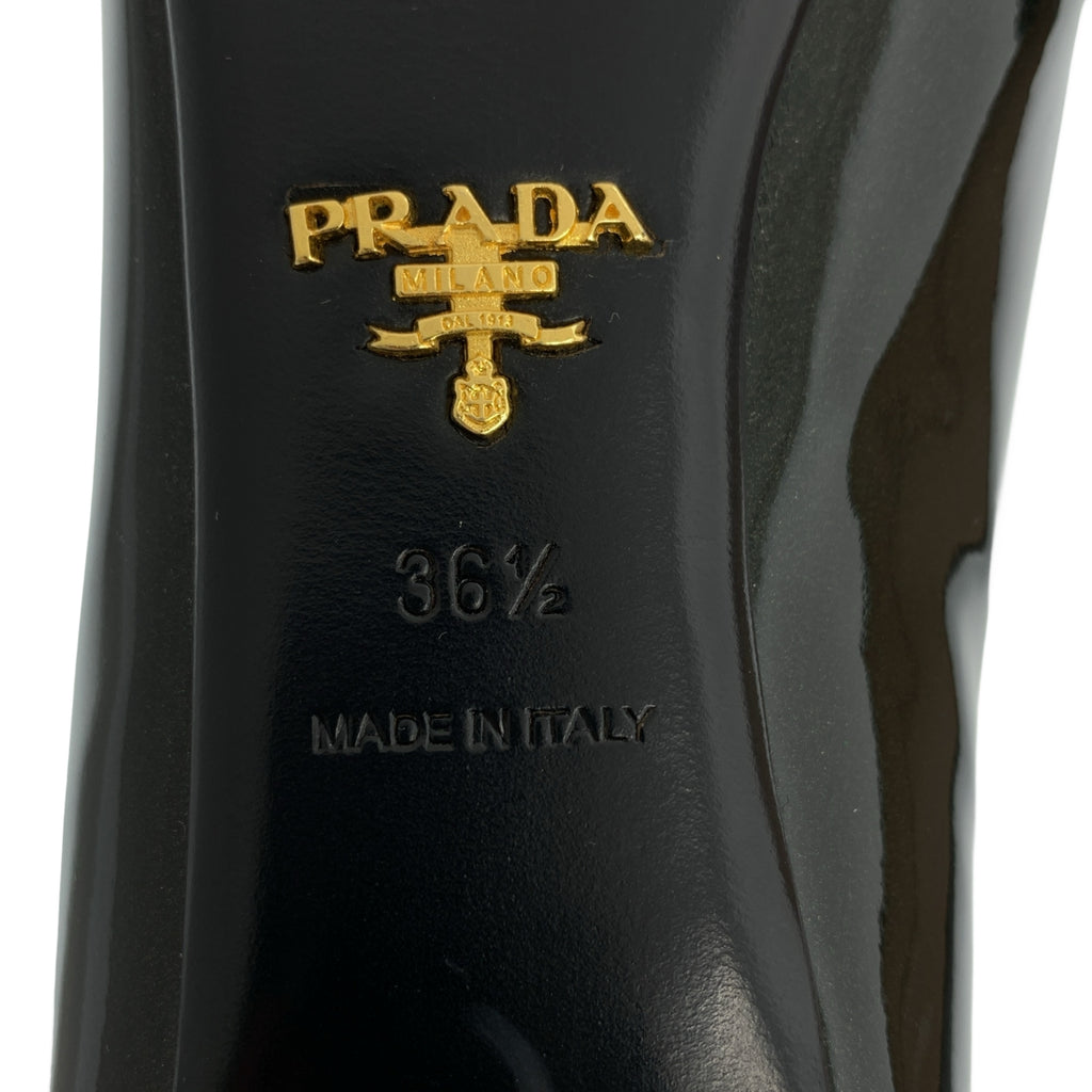 PRADA / プラダ | パテントレザー リボン ヒールパンプス | 36 1/2 | レディース