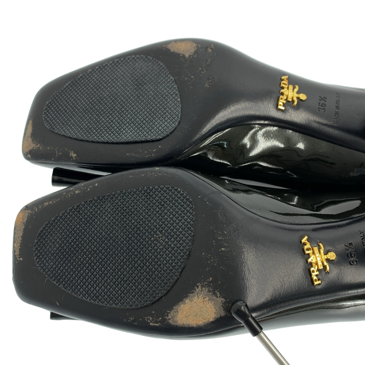 PRADA / プラダ | パテントレザー リボン ヒールパンプス | 36 1/2 | レディース