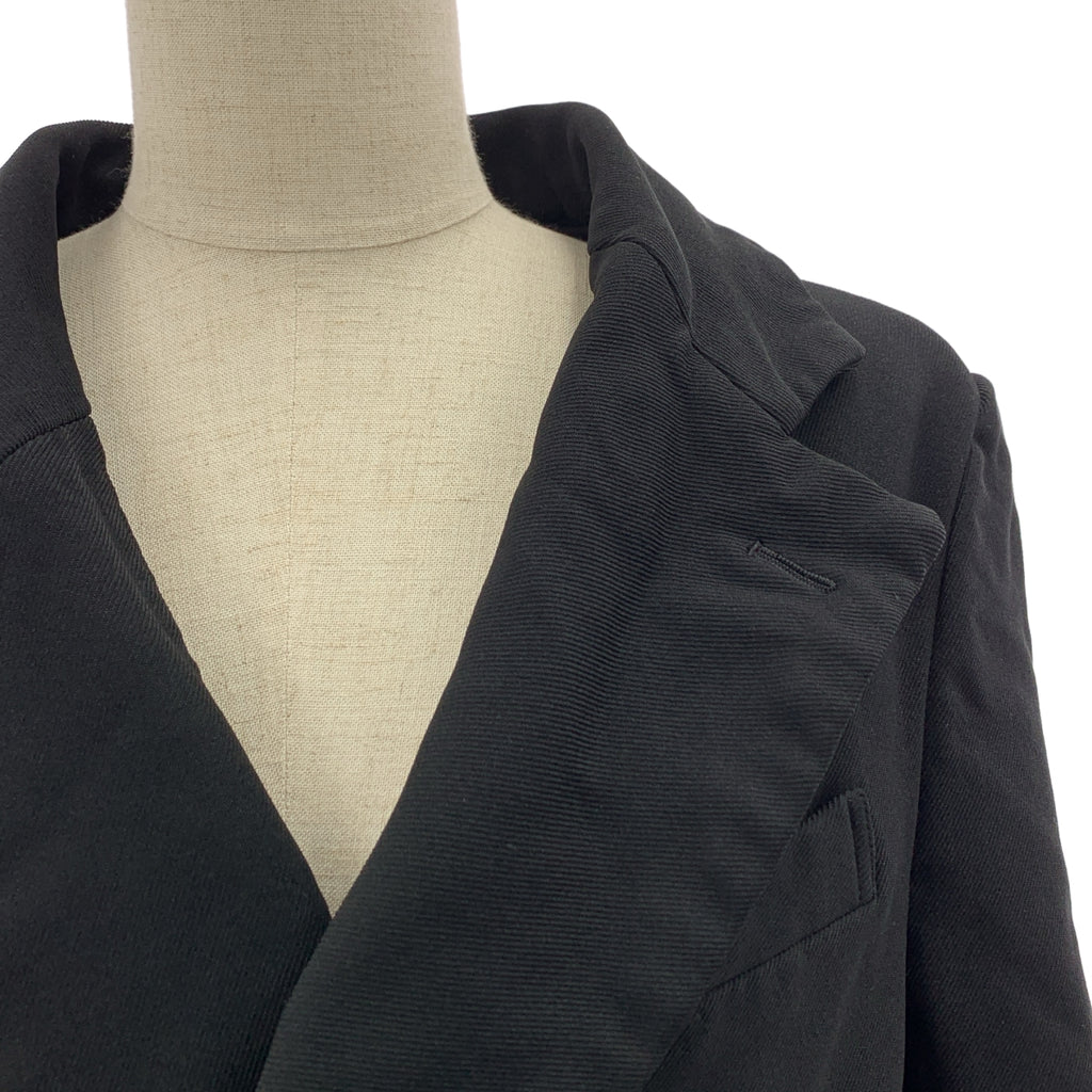 【美品】  COMME des GARCONS / コムデギャルソン | 2023SS | ポリエステル 製品加工 変形 断ち切り シングル オーバー ジャケット | S | ブラック | レディース