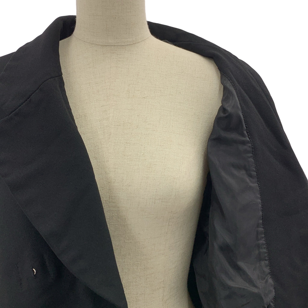 【美品】  COMME des GARCONS / コムデギャルソン | 2023SS | ポリエステル 製品加工 変形 断ち切り シングル オーバー ジャケット | S | ブラック | レディース