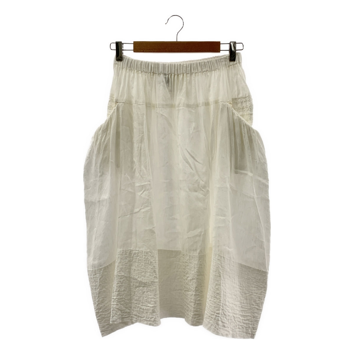 COMME des GARÇONS | 經編針織布料2010春夏 |預洗亞麻蕾絲休閒半身裙 |