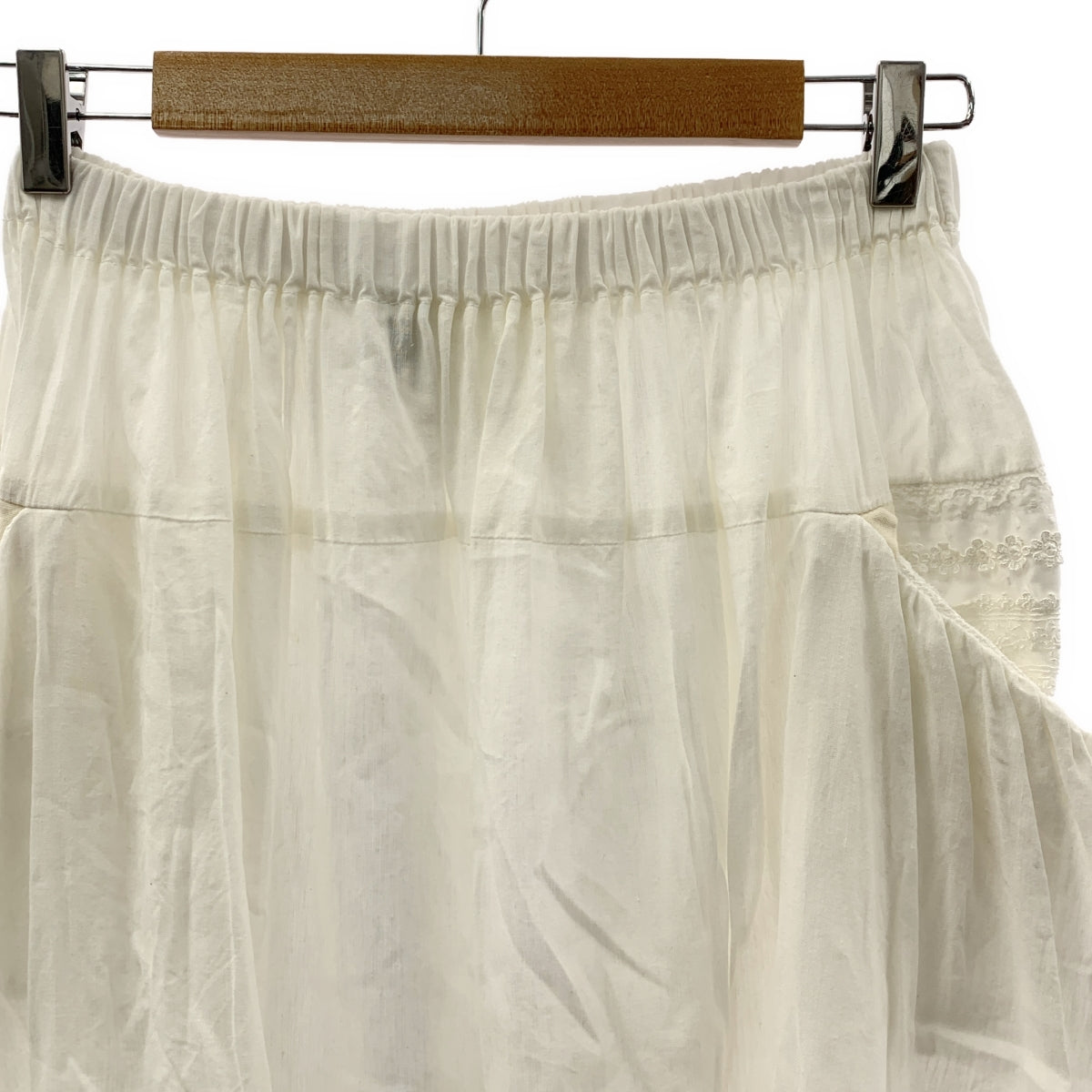 COMME des GARÇONS | 經編針織布料2010春夏 |預洗亞麻蕾絲休閒半身裙 |