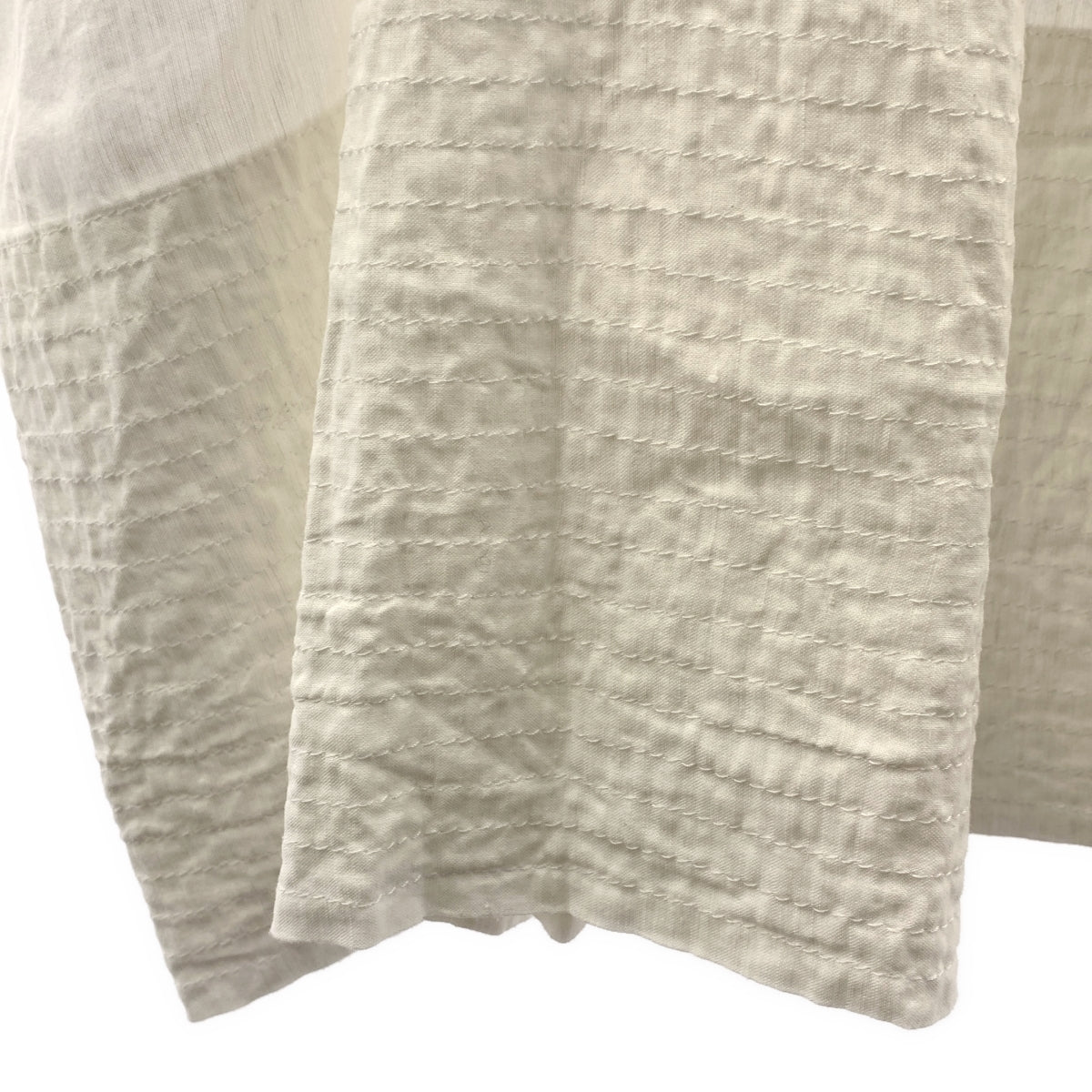 COMME des GARÇONS | 經編針織布料2010春夏 |預洗亞麻蕾絲休閒半身裙 |