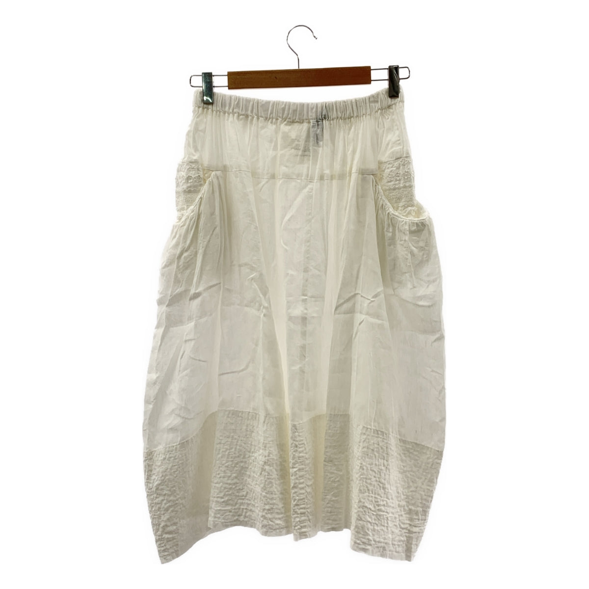 COMME des GARÇONS | 經編針織布料2010春夏 |預洗亞麻蕾絲休閒半身裙 |