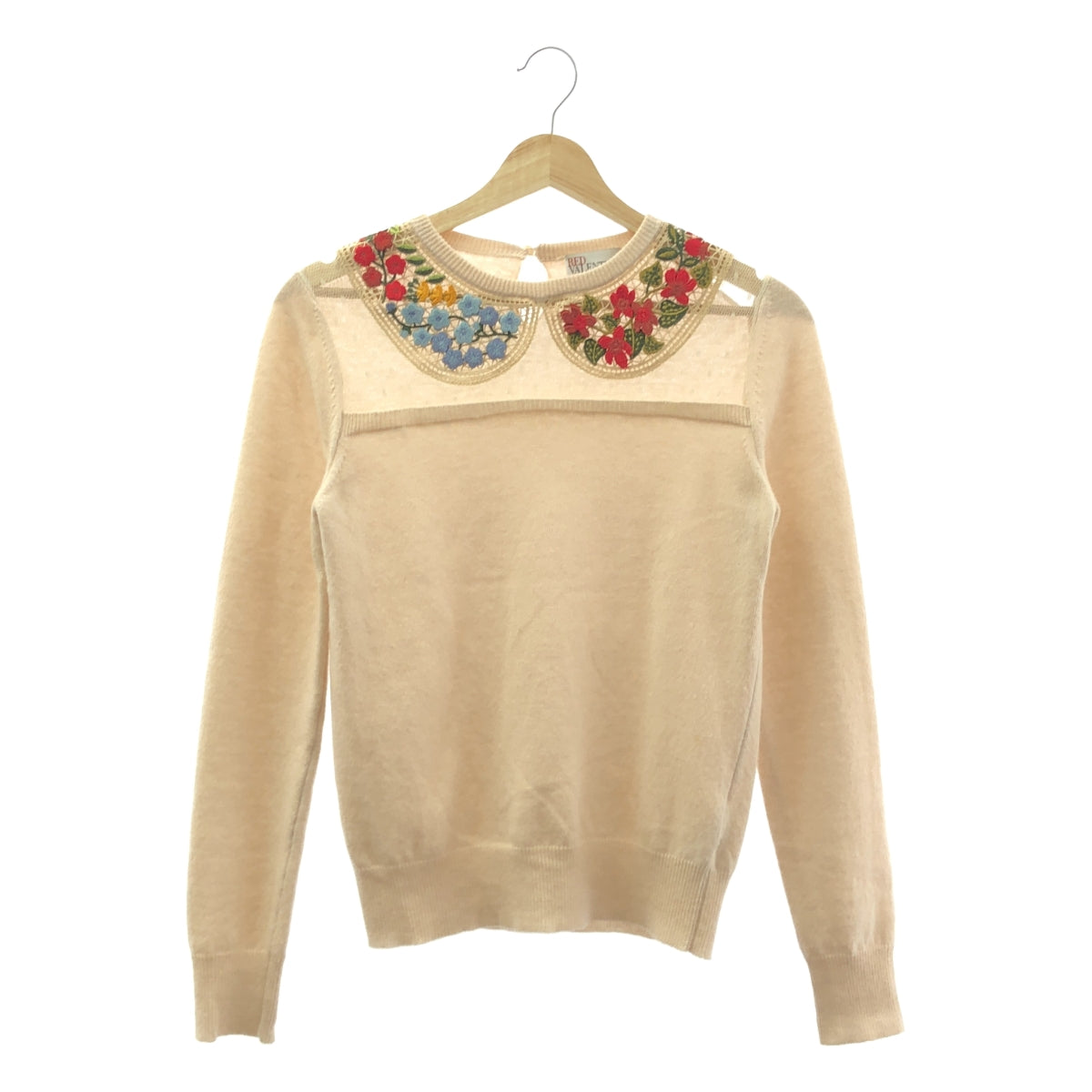 RED VALENTINO | 花卉刺繡蕾絲羊毛針織衫 | S碼 | 女款