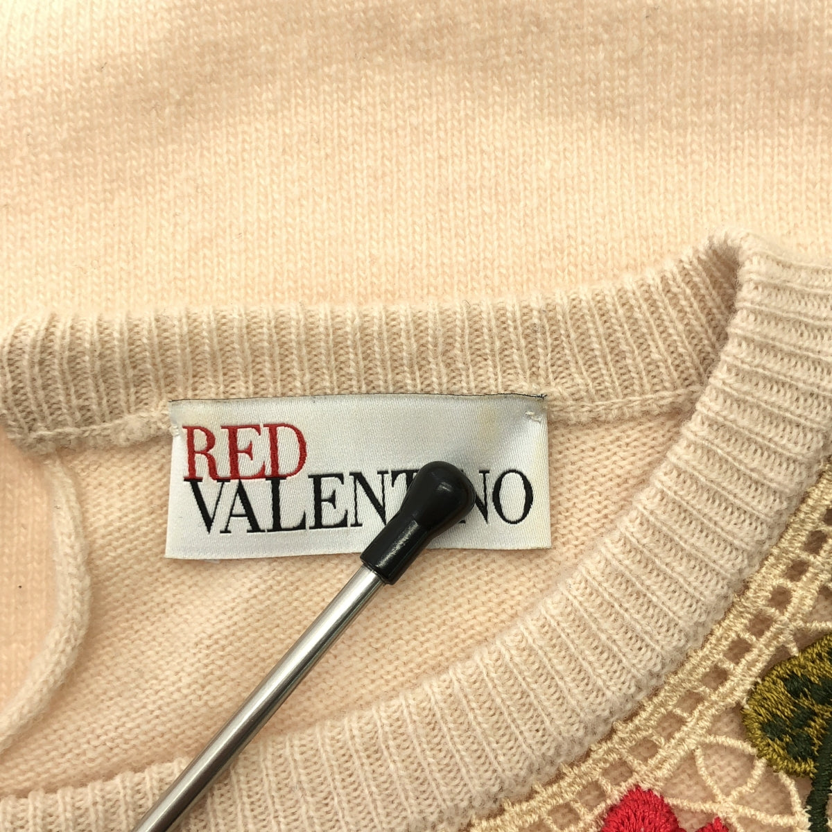 RED VALENTINO | 花卉刺繡蕾絲羊毛針織衫 | S碼 | 女款