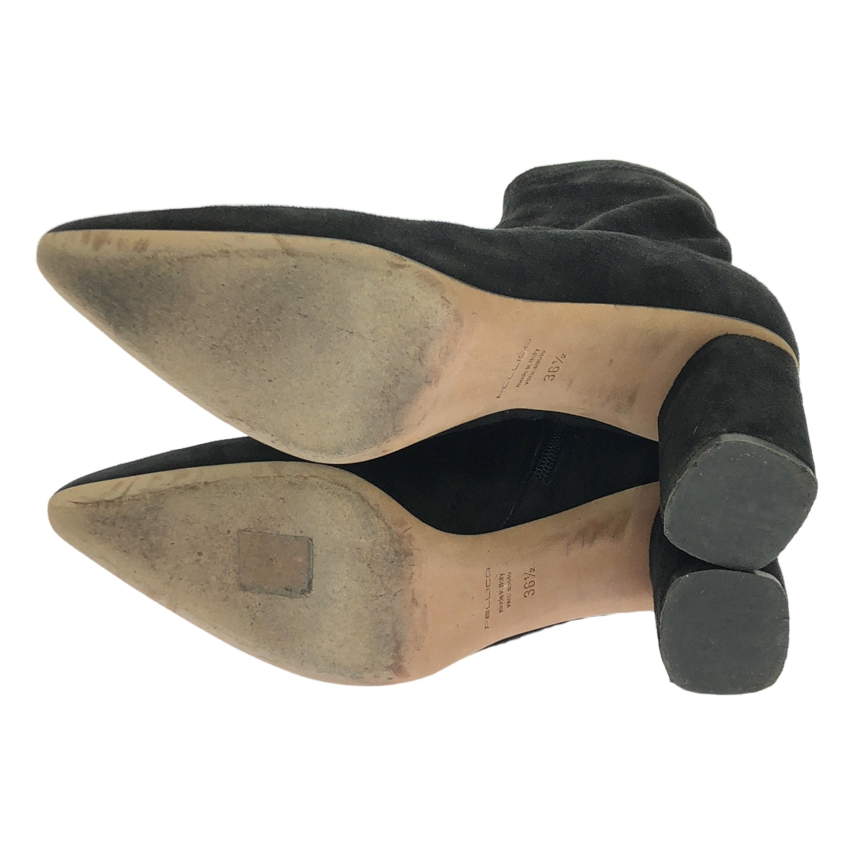 PELLICO / 펠리코 | 스웨이드 가죽 짧은 부츠 | 36 1/2 | 블랙 | 여성