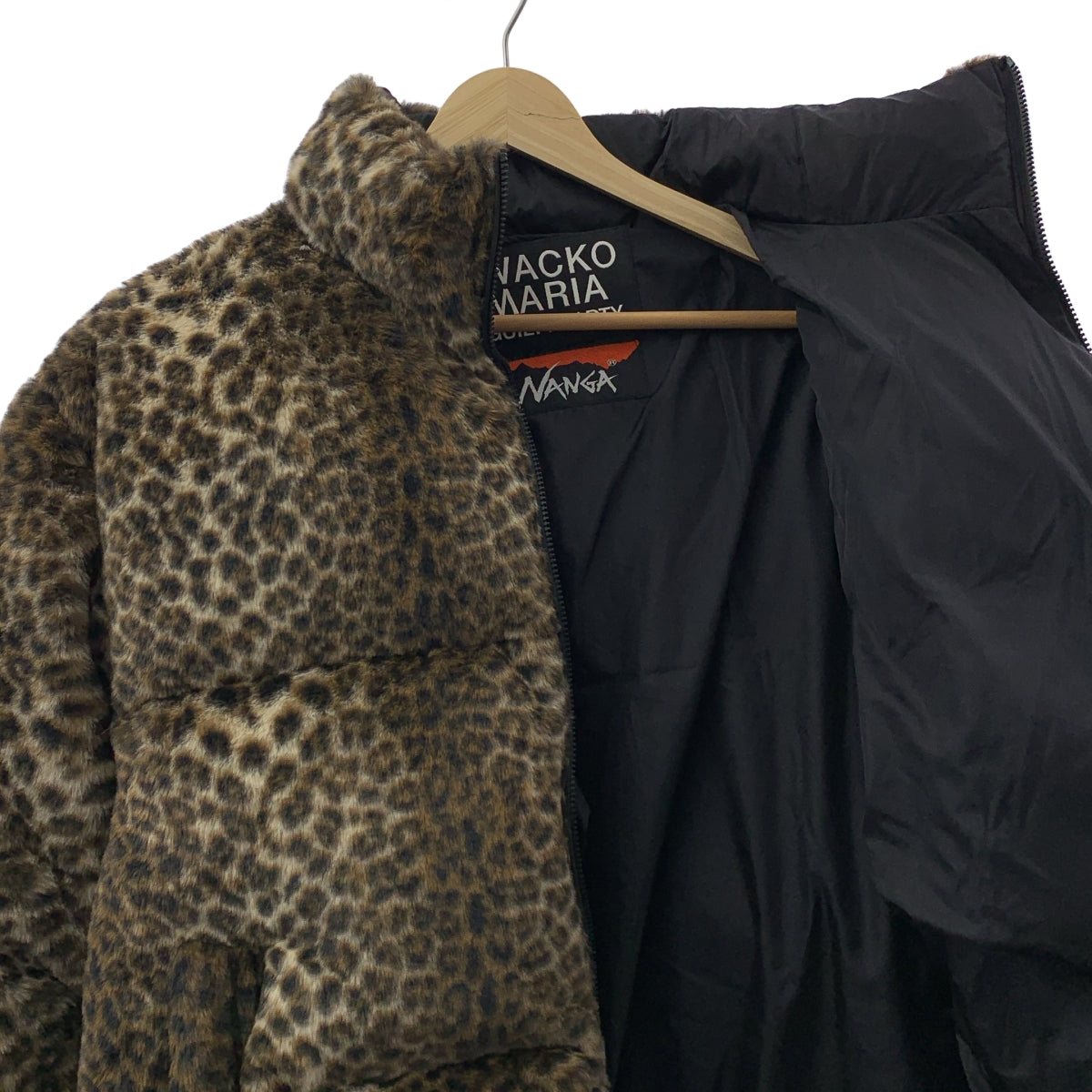WACKO MARIA / ワコマリア | 2024AW | × NANGA ナンガコラボ LEOPARD FUR DOWN JACKET レオパード柄 ファー ダウンジャケット | S | メンズ
