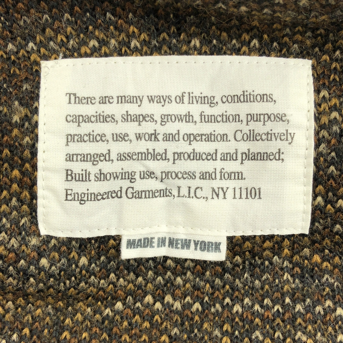 Engineered Garments | 2023 秋冬 | 長袖連帽衫混色針織 | 尺寸 S |