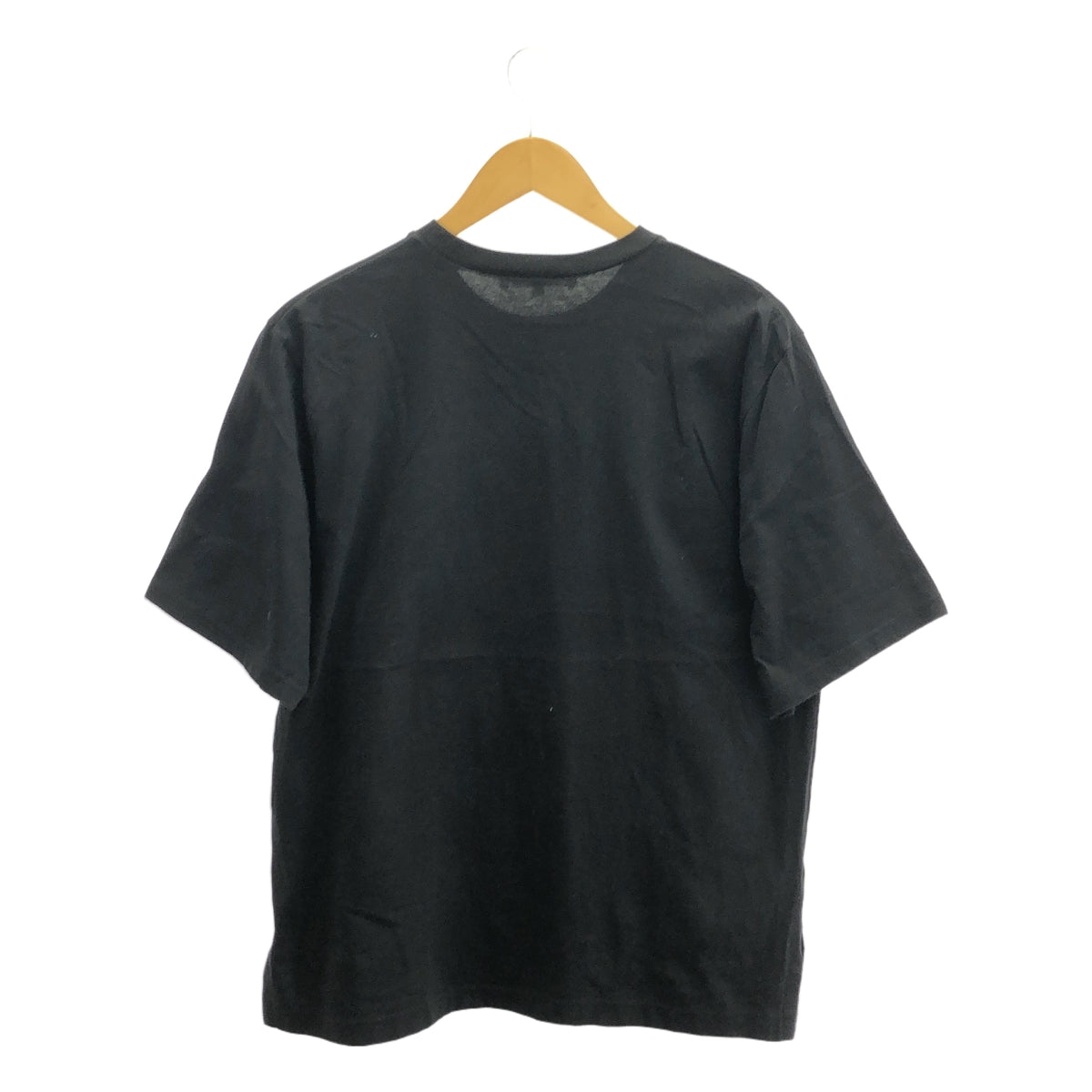 ENFOLD / 엠 폴드 | 2024SS | DECORATIVE WAVE T-SHIRT / 패치 슬릿 T셔츠 컷소우 | 38 | 블랙 | 여성