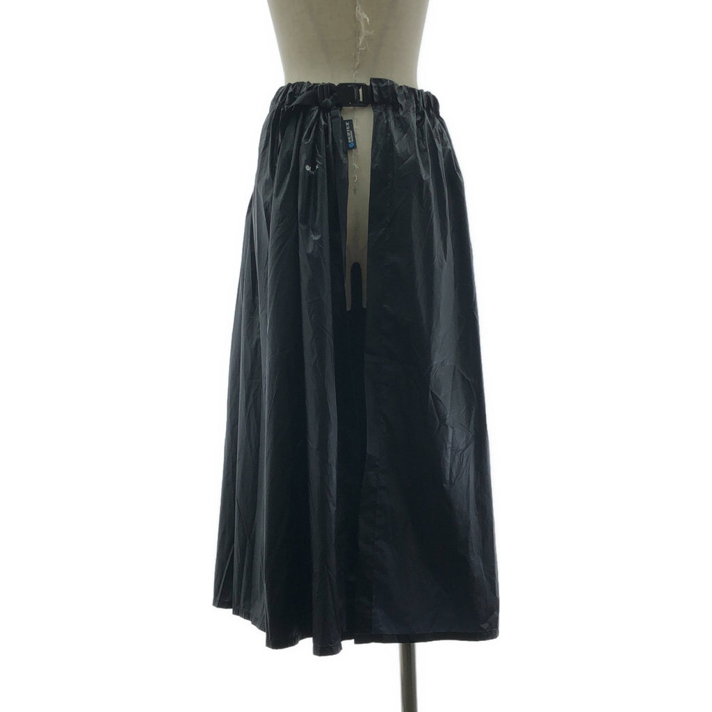 HYKE / ハイク | PERTEX WRAP SKIRT / ラップ ロングスカート | 2 | ブラック | レディース