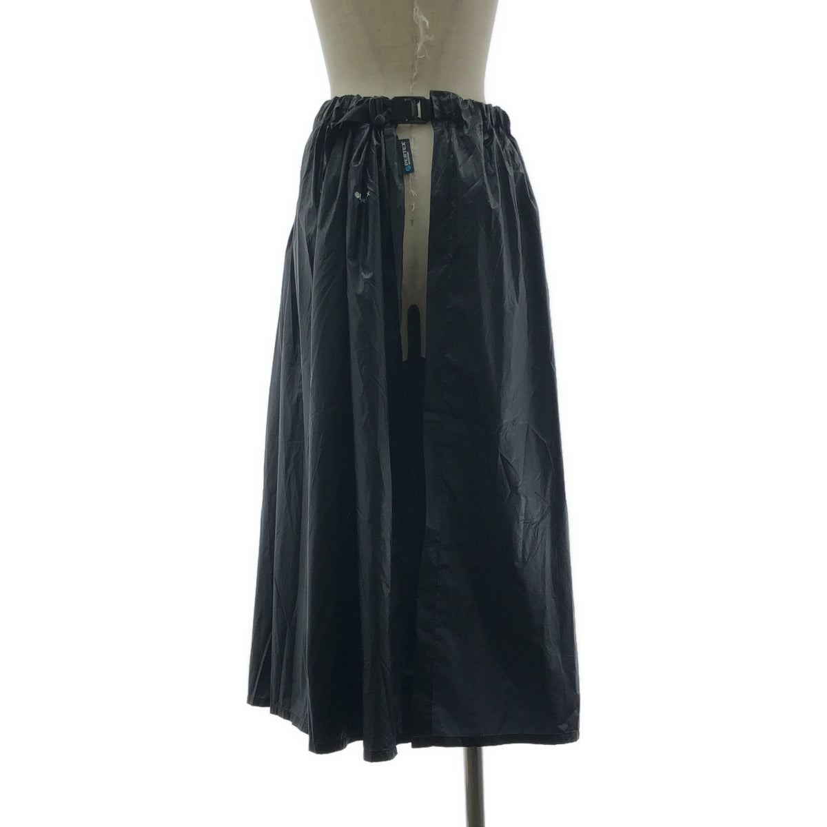 HYKE / ハイク | PERTEX WRAP SKIRT / ラップ ロングスカート | 2 | ブラック | レディース