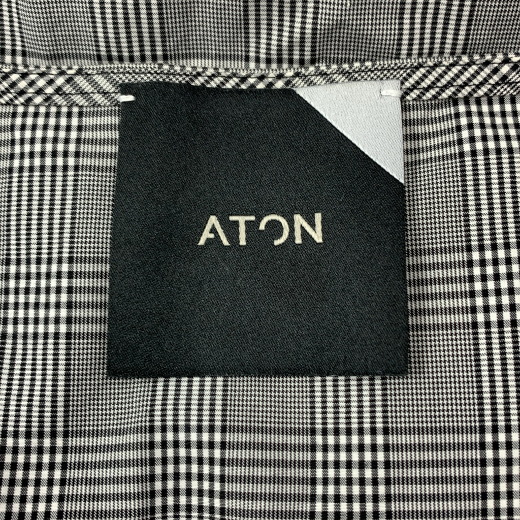ATON / エイトン | チェック サイドスリット ポケット付き ロングワンピース | 02 | レディース