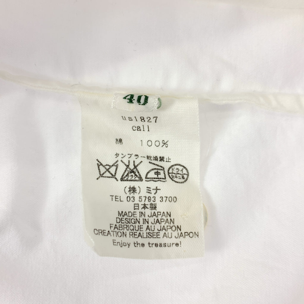 mina perhonen / ミナペルホネン | call コットン ラウンドカラー シャツ | 40 | レディース