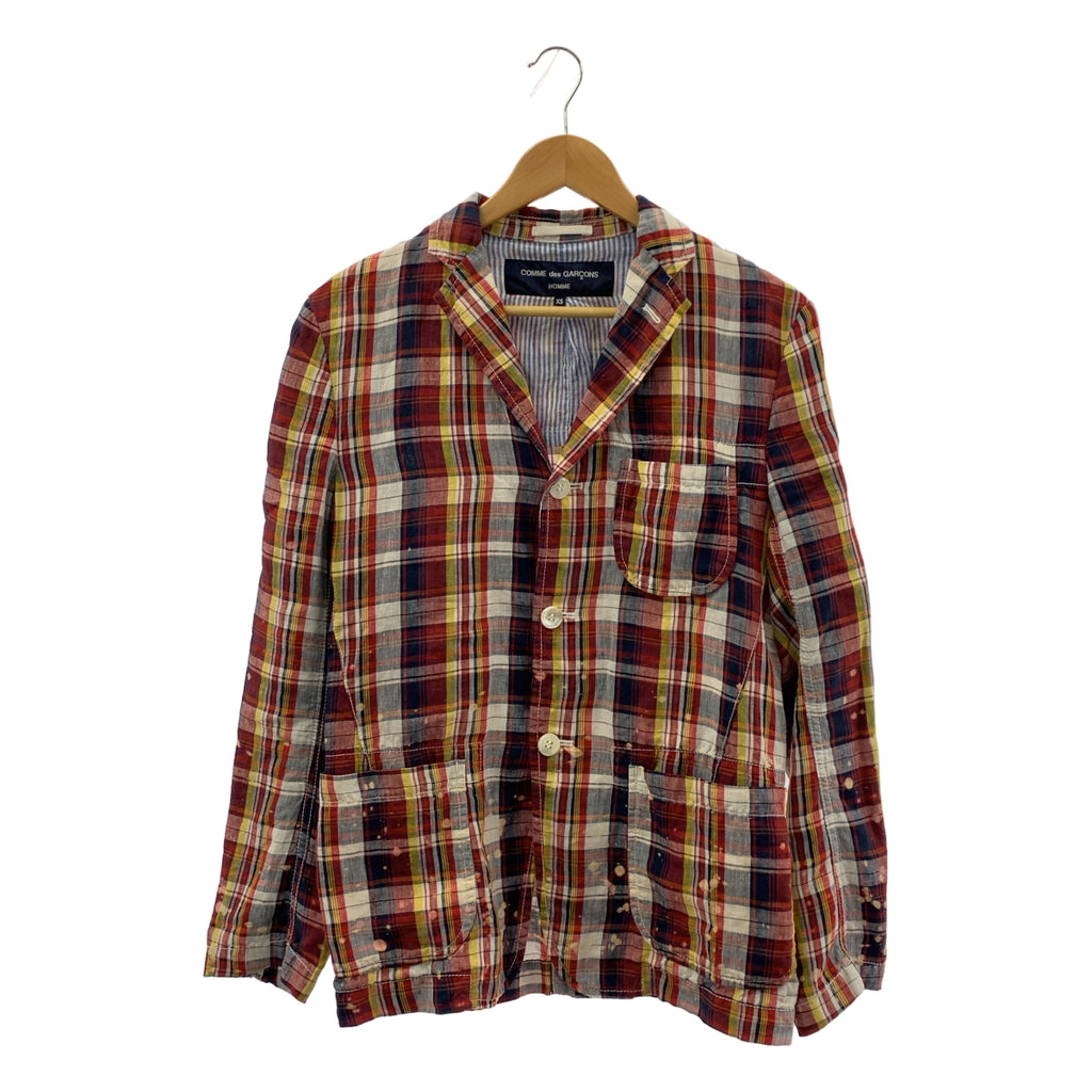 COMME des GARCONS HOMME / コムデギャルソンオム | 2013SS | ブリーチ加工 シングルブレスト ジャケット | XS | メンズ