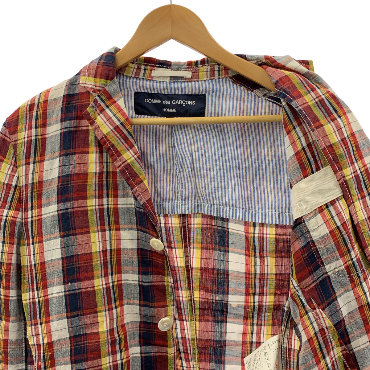 COMME des GARCONS HOMME / コムデギャルソンオム | 2013SS | ブリーチ加工 シングルブレスト ジャケット | XS | メンズ