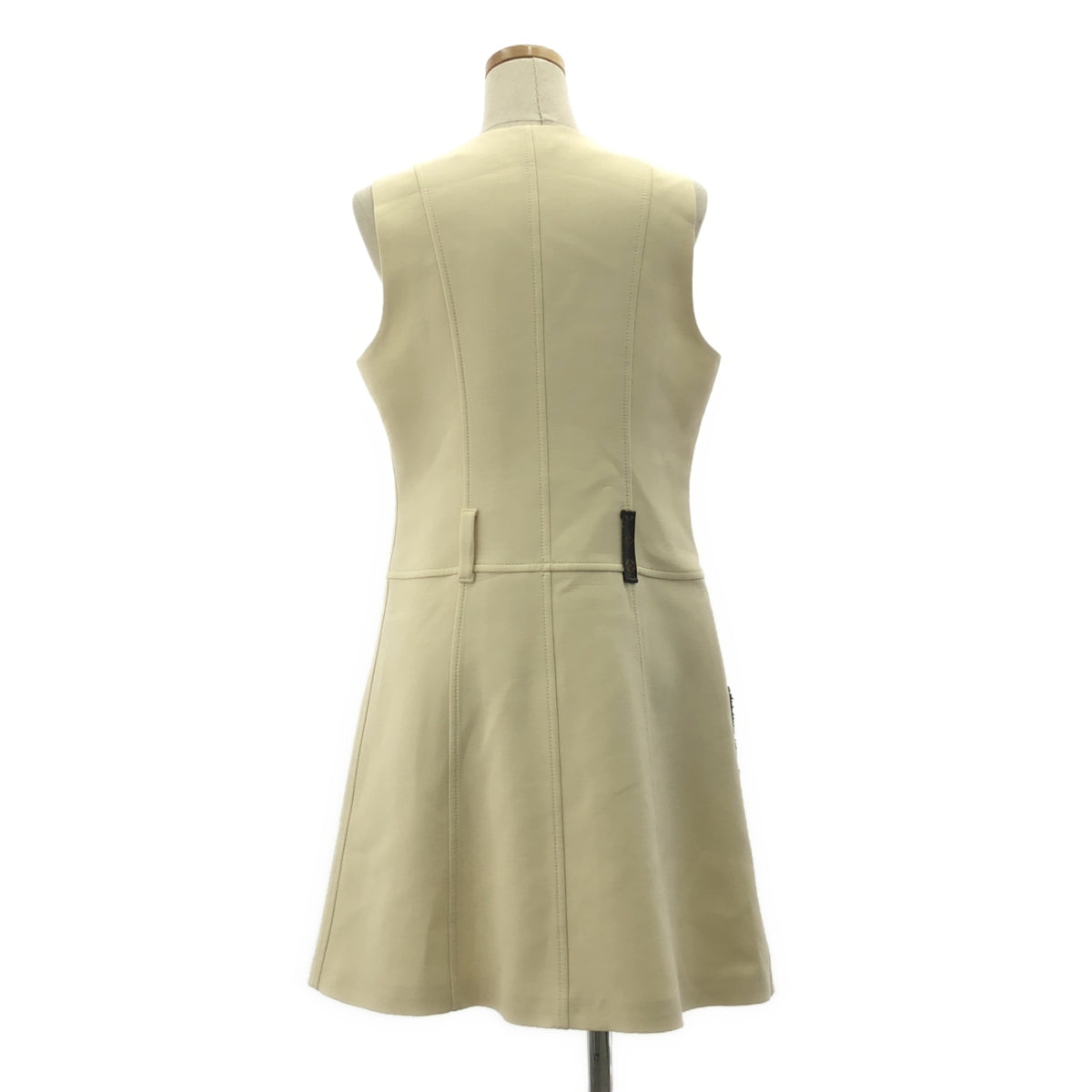 【新品】  Louis Vuitton / ルイヴィトン | フロントジップ パッチ ワンピース | 38 | アイボリー | レディース