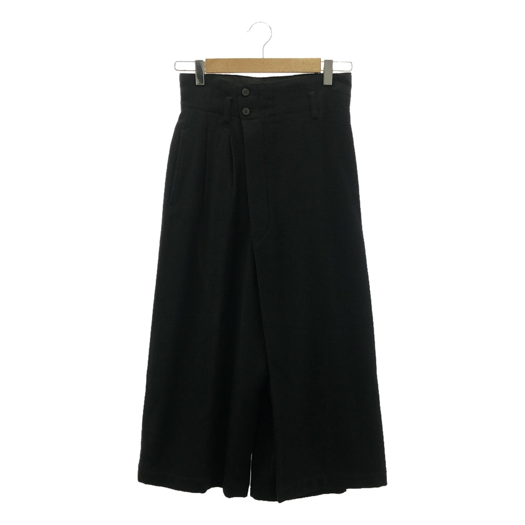針織 COMME des GARCONS |西元1988年 |羊毛塞入不對稱寬褲 | M |黑色 |女性的