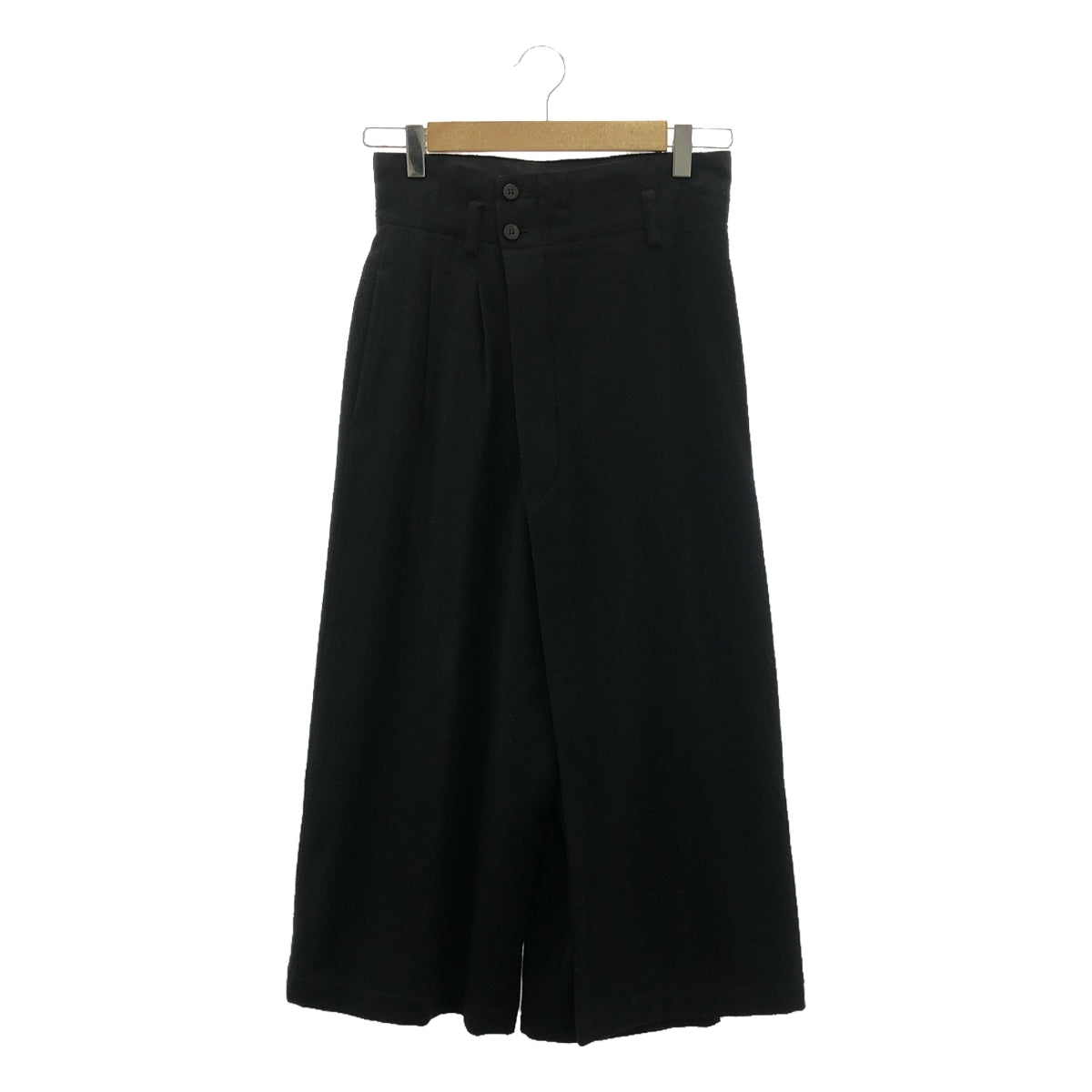針織 COMME des GARCONS |西元1988年 |羊毛塞入不對稱寬褲 | M |黑色 |女性的